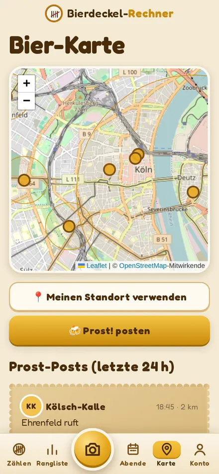 Screenshot: Bier-Karte